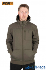 CHAQUETA FOX COLLECTION SOFT SHELL VERDE Y NEGRO