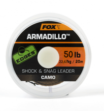 FOX ARMADILLO CAMO SHOCK & SNAG LEADER 50 LB 20 M