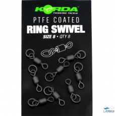 KORDA PTFE COATED RING SWIVEL SIZE 8