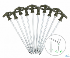 Juego de estacas para vivac ZFISH de 20 cm/10 unidades