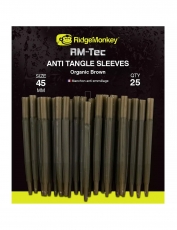 RIDGEMONKEY RM-TEC ANTI TANGLE SLEEVES ORGANIC BROWN 45 MM LONG